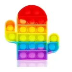 Cactus fidget pop in rainbow toy