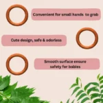 Silicon wooden baby teether baby products - Image 3