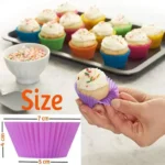 Silicon cupcake mould set of 12round muffin - Image 2