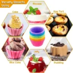 Silicon cupcake mould set of 12round muffin