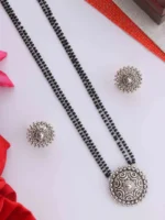 Three-Layer Trendy Black Beads Mangalsutra-BhukTeji