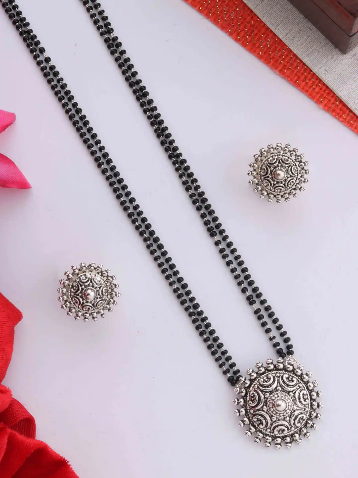 Bhukteji-1-Mangalsutra-ASLS204 Three-Layer Trendy Black Beads Mangalsutra-BhukTeji - Image 1