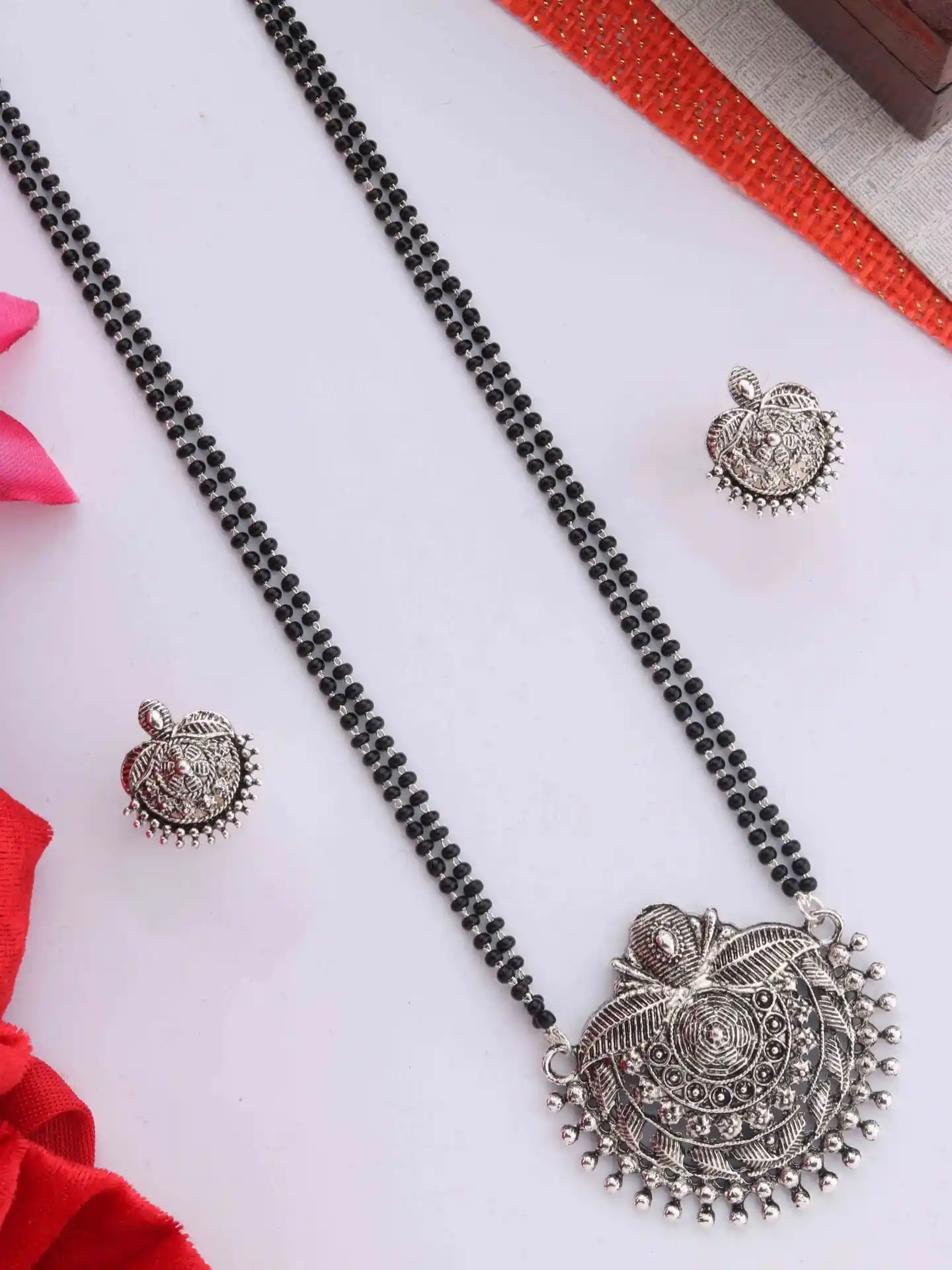 Bhukteji-1-Mangalsutra-ASLS208 Handcrafted Meenakari Heavy Bridal Mangalsutra-BhukTeji - Image 1