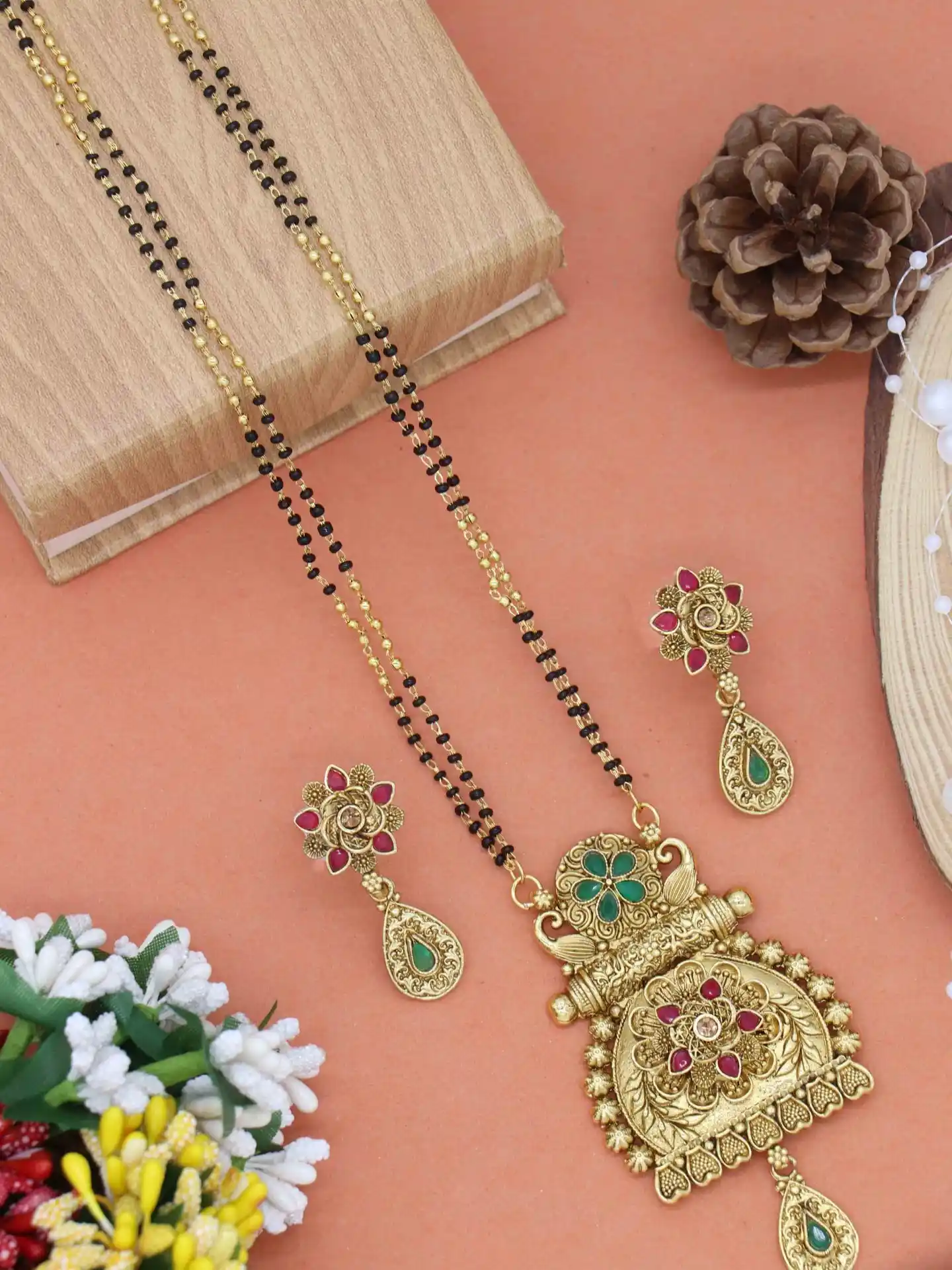 Bhukteji-1-Mangalsutra-MMSS488 Ghoonghat Look Rajputi Jhalar Mangalsutra-BhukTeji - Image 1