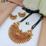 Chhand mangalsutra-Antique Kundan Studded Wedding Mangalsutra-BhukTeji