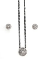 Three-Layer Trendy Black Beads Mangalsutra-BhukTeji - Image 2