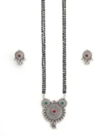 Solitaire Pendant Indo-Western Mangalsutra-BhukTeji - Image 2