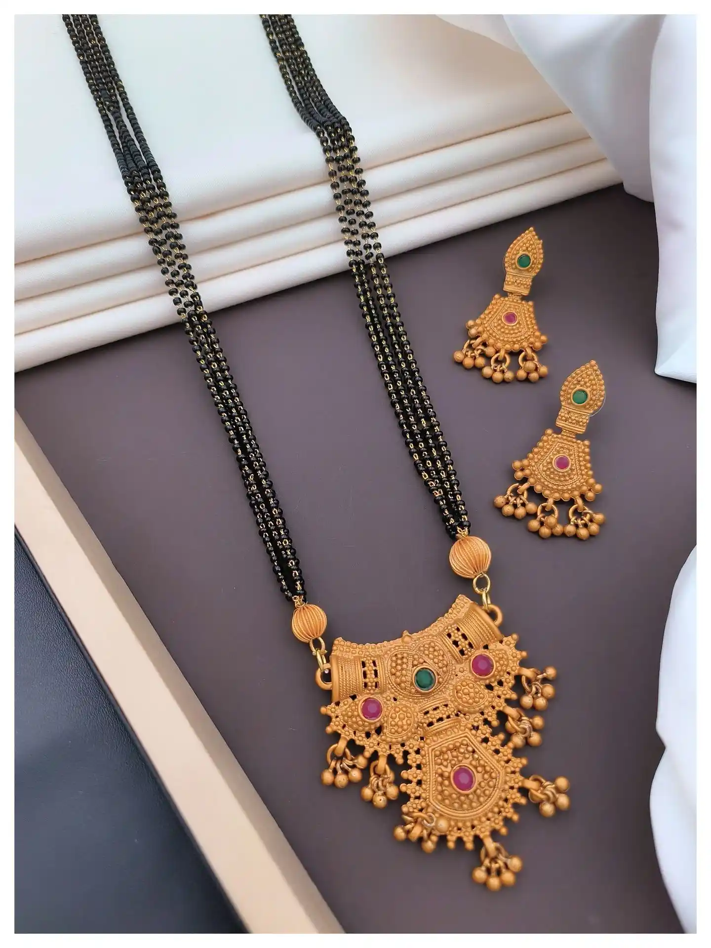 Bhukteji-Mangalsutra-MGD1 Divine Temple Jewelry Lakshmi Mangalsutra - BhukTeji - Image 1